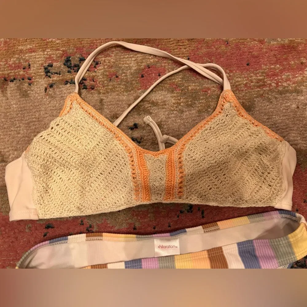 Xhilaration Multicolor Crochet Bikini Set